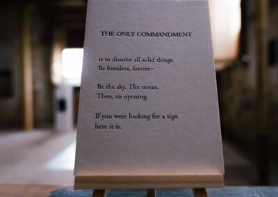 Letterpress — Alchemy poetry piece