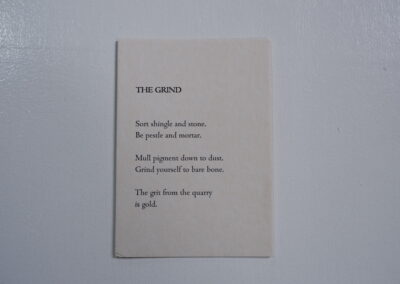 Letterpress — Alchemy poetry piece