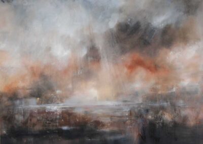 Aura, 120cm x 150cm, oil and gold leaf on linen