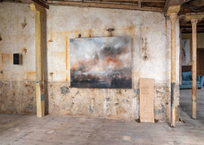 Aura, 120cm x 150cm, oil and gold leaf on linen