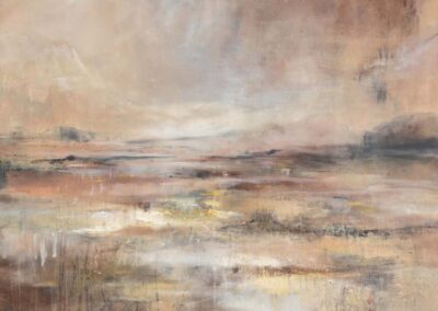 Resonate, 150cm x 120cm, oil and gold leaf on linen