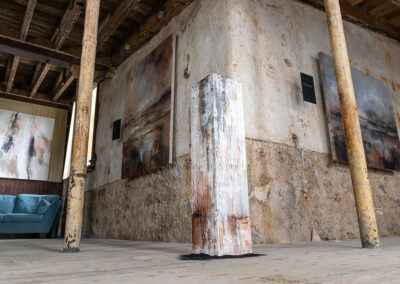 Rock Salt, 90cm x 25cm x 25cm, acrylic binder, pigment and bone char on canvas