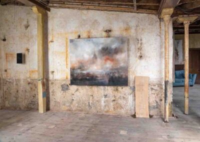 Aura, 120cm x 150cm, oil and gold leaf on linen