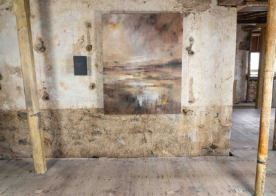 Resonate, 150cm x 120cm, oil and gold leaf on linen