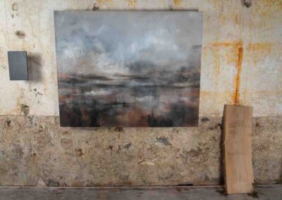 Pilgrim, 120cm x 150cm, oil and gold leaf on linen